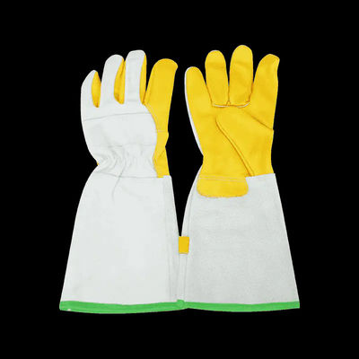 Verlängerte Schweißhandschuhe aus Kuhleder